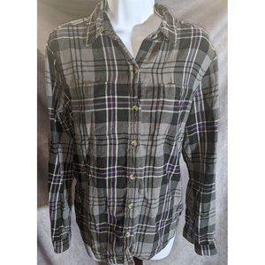 SO Black And Purple Button Down Shirt